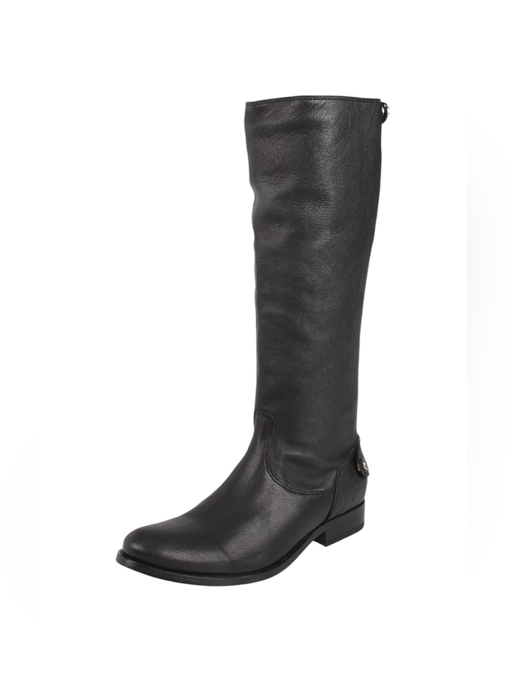 Frye Melissa Button Back Zip Leather Knee High Riding Boots